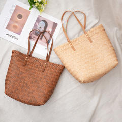Summer design large capacity straw beach bag