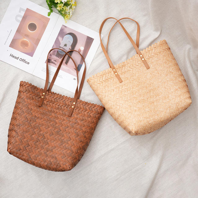 Summer design large capacity straw beach bag