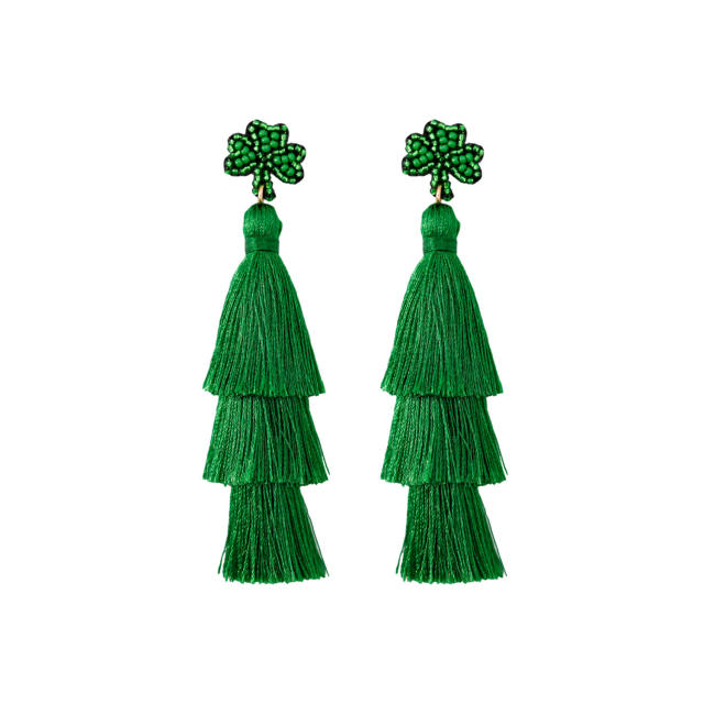 Boho St Patrick series bead earrings