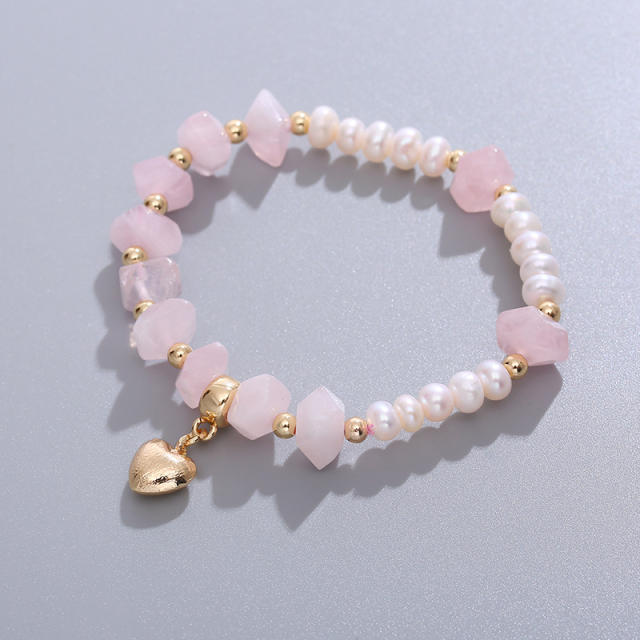 Elegant water pearl bead crystal bead bracelet