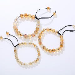 Natural topaz crystal bead bracelet