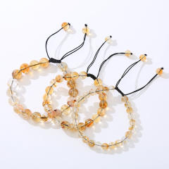 Natural topaz crystal bead bracelet