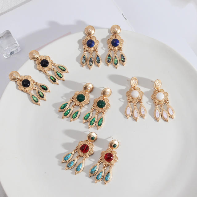 Baroque dangle earrings