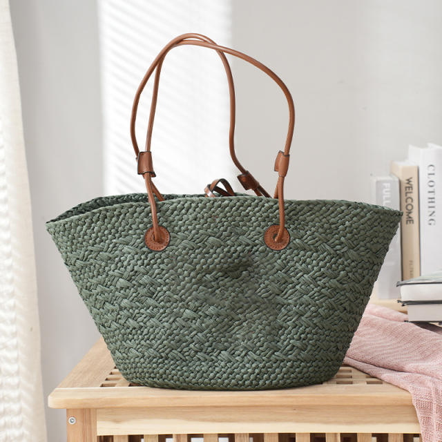 Summer design large capacity straw tote bag