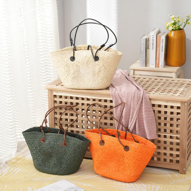 Summer design large capacity straw tote bag