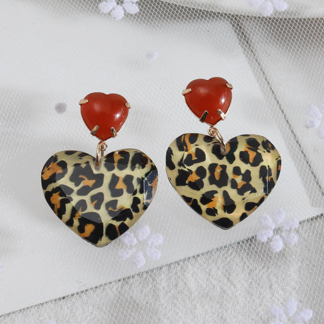 Boho heart earrings