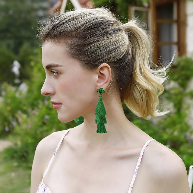 Boho St Patrick series bead earrings