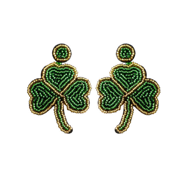 Boho St Patrick series bead earrings