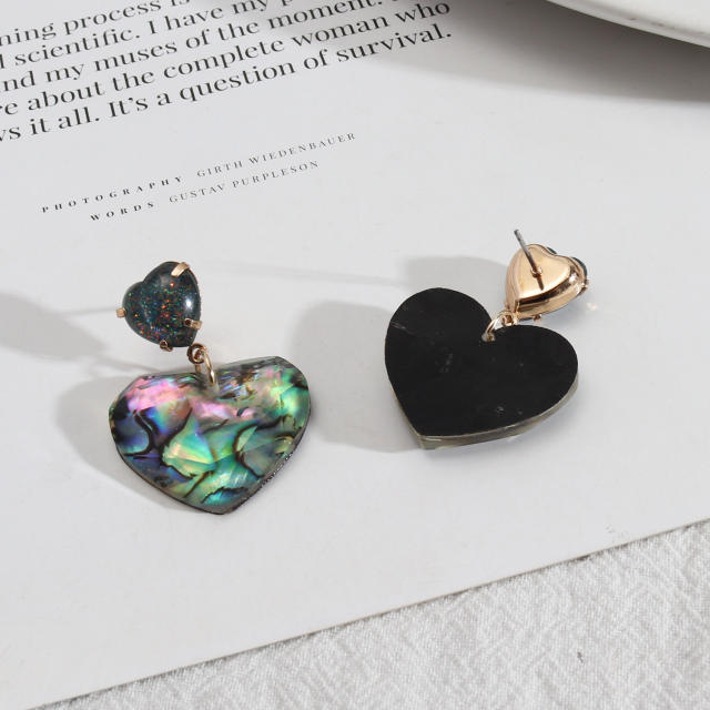 Boho heart earrings