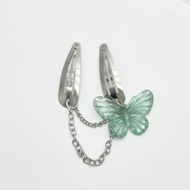 Y2K sweet butterfly snap hair clips