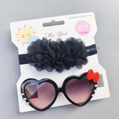 Summer design kids sunglasses headband set