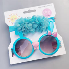 Summer design kids sunglasses headband set