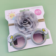 Cartoon kids sunglasses headband set