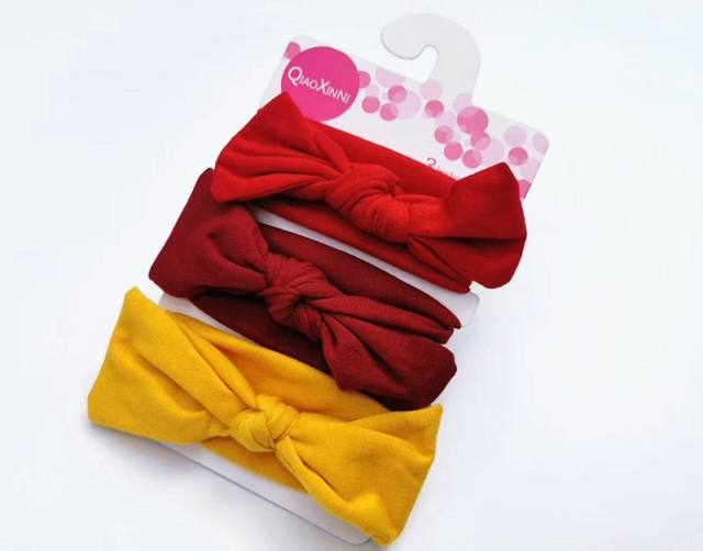 3pcs sweet bow kids headband set