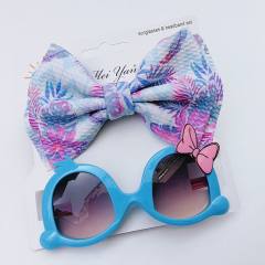 Sweet bow headband kids sunglasses set