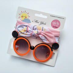 Cartoon kids sunglasses headband set
