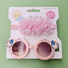 Cartoon kids sunglasses headband set