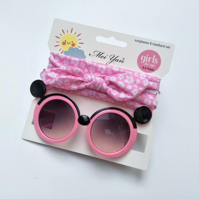 Cartoon kids sunglasses headband set
