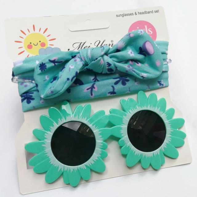 Cartoon kids sunglasses headband set
