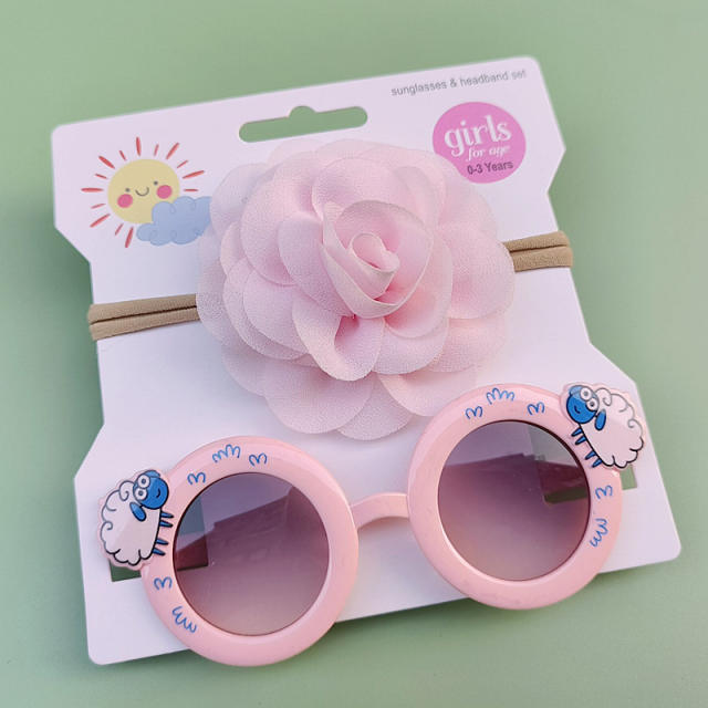 Cartoon kids sunglasses headband set