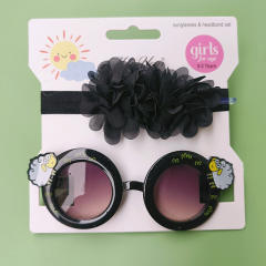 Cartoon kids sunglasses headband set