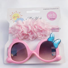Summer design kids sunglasses headband set