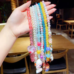 Sweet cartoon animal bead kids jewelry set