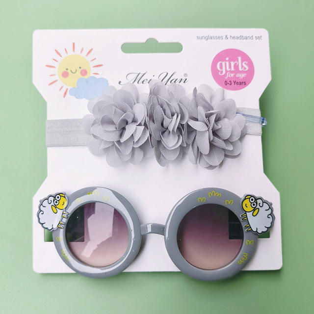 Cartoon kids sunglasses headband set