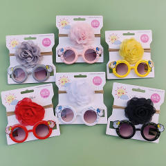 Cartoon kids sunglasses headband set