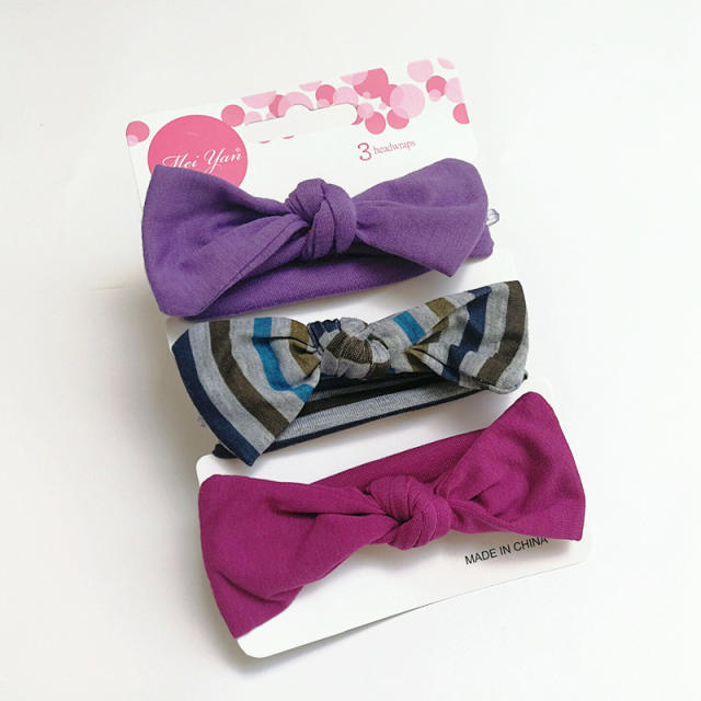 3pcs sweet bow kids headband set