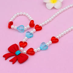 New desing sweet color bead kids jewelry set