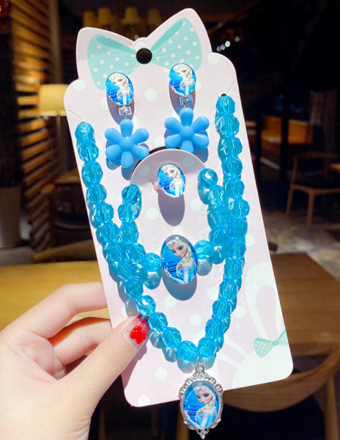 Sweet cartoon animal bead kids jewelry set