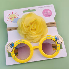 Cartoon kids sunglasses headband set