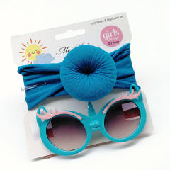Sweet bun headband kids sunglasses set