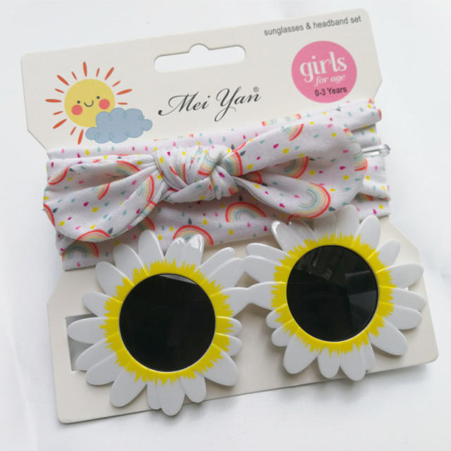 Cartoon kids sunglasses headband set