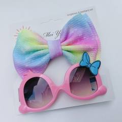 Sweet bow headband kids sunglasses set