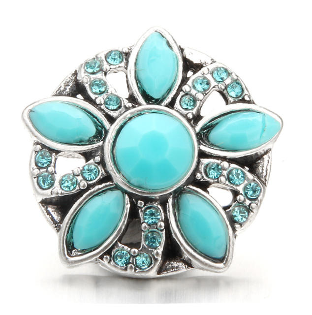 18mm vintage turquoise snap jewelry
