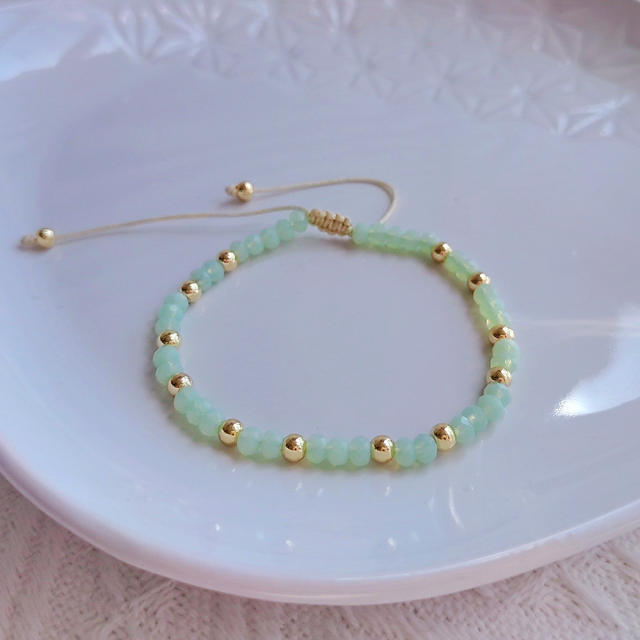 INS boho brown color clay bead pearl bracelet set