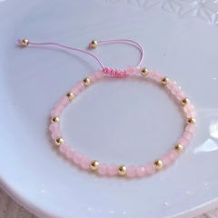 INS boho brown color clay bead pearl bracelet set