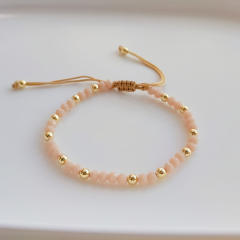 Boho handmade clay bead pearl bracelet set