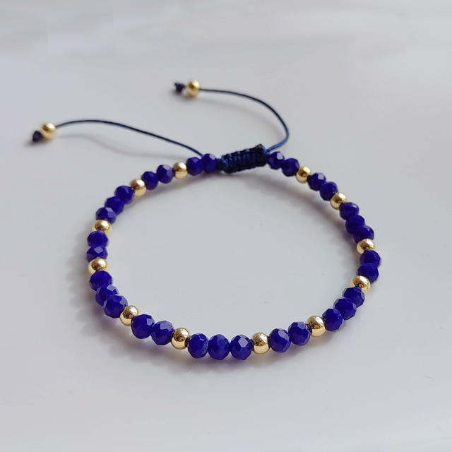 INS trend boho blue clay bead pearl bracelet