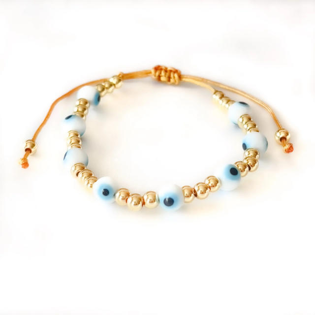 INS trend handmade tread evil eye bracelet