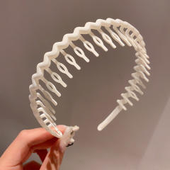 Korean fashion plain color zig zag headband