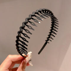 Korean fashion plain color zig zag headband