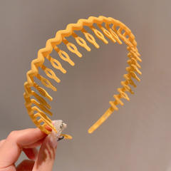 Korean fashion plain color zig zag headband