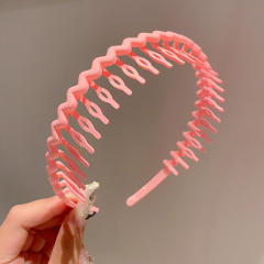 Korean fashion plain color zig zag headband