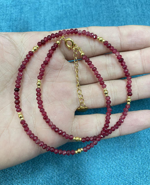 ETSY hot sale handmade natural crystal stone bead choker