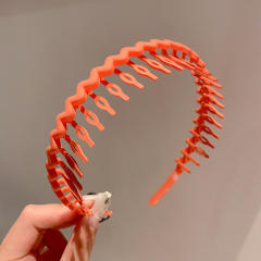 Korean fashion plain color zig zag headband