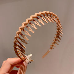 Korean fashion plain color zig zag headband