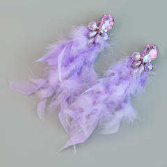 Boho colorful feather earrings